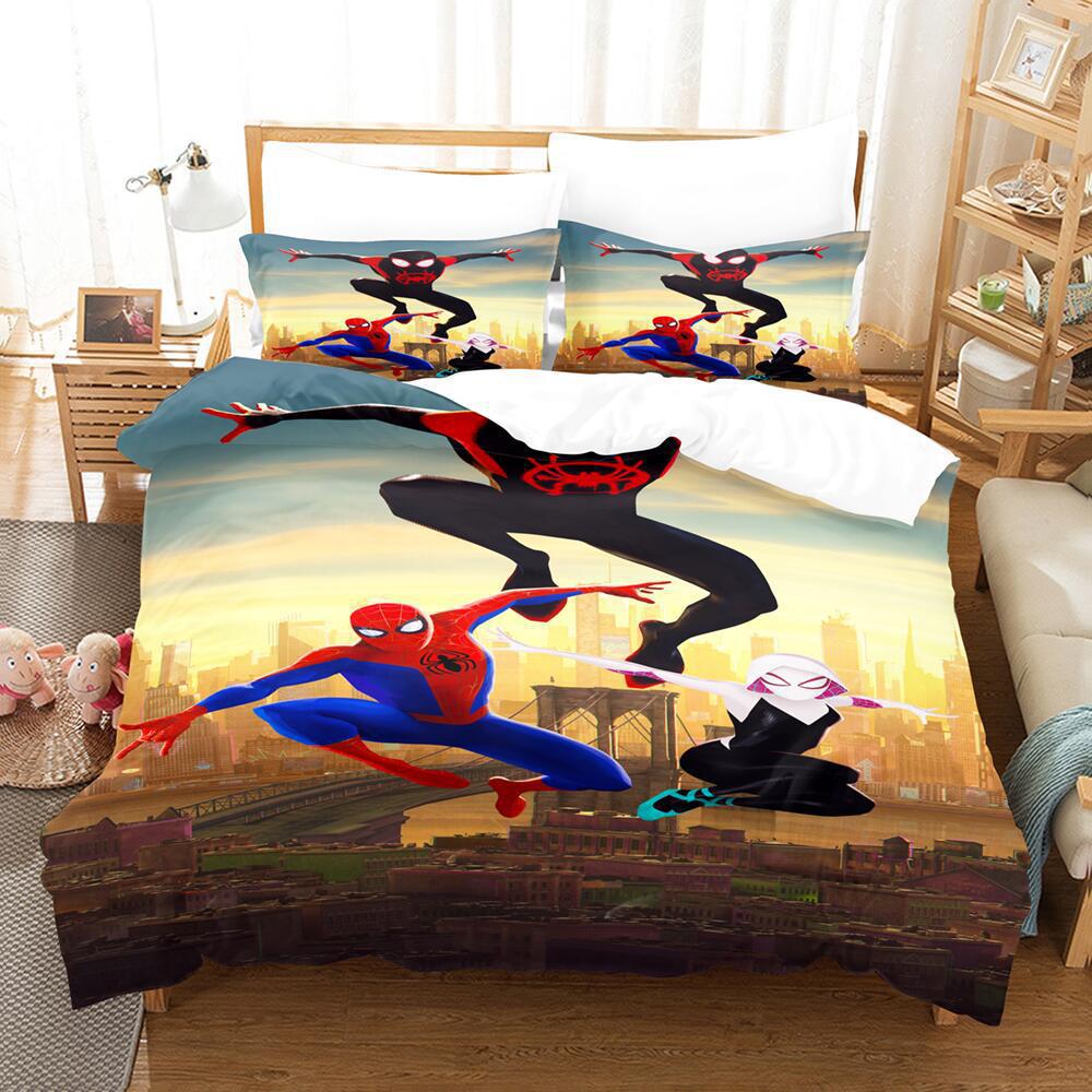 Bedding Three-Piece Set 3D Digital Cartoon Animation Microfiber Duvet Set