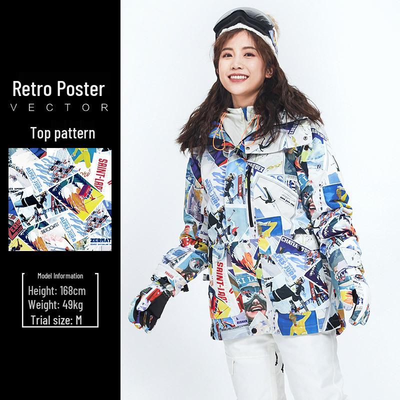 VECTOR Adult Ski Suit: Cold-Proof Winter Windproof Jacket and Pants Set for Men and Women