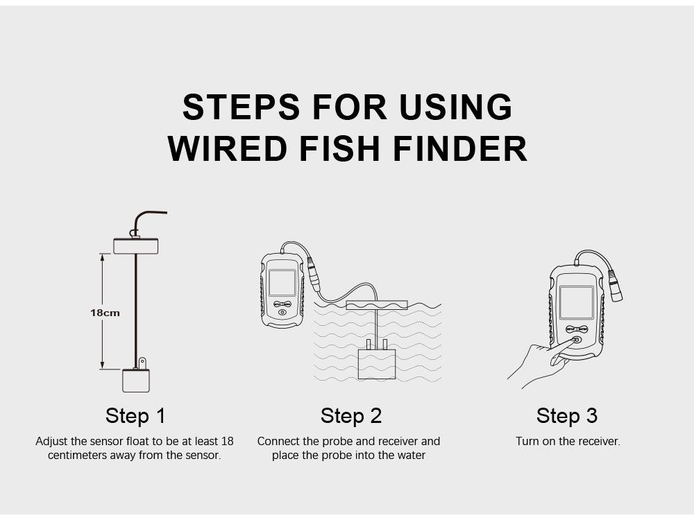 Leqi LUCKY Wired Portable Sonar Fish Finder