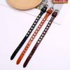 Leather Cuff Bracelet Alloy Star Wristband Adjustable Bangle Wide Cuff Bracelets Gothic Punk Jewelry for Women Men