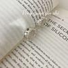 Su Chuang S925 Sterling Silver Fish Scale Twist Open Ring - Light Luxury Design