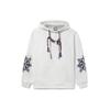 Li Ning CF Wu Xing Series Woven Rope Pattern Printed Loose Pullover Hoodie Women Hoodies White AWDRG98-1