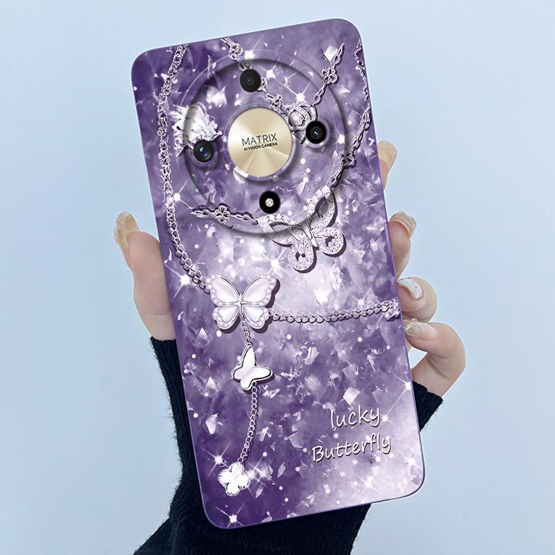 For Honor Magic5 Lite 5G Case Simplicity flower Silicone Soft Back Cases For Magic6 Lite 5G Cover Magic 5Lite 6Lite Bumper Shell