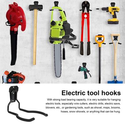 Wieszak na elektronarzędzia Haki ścienne do garażu Powłoka z tworzywa PVC odporna na rdzę Łatwy montaż Wytrzymały wieszak na podkaszarkę Haki użytkowe Organizery