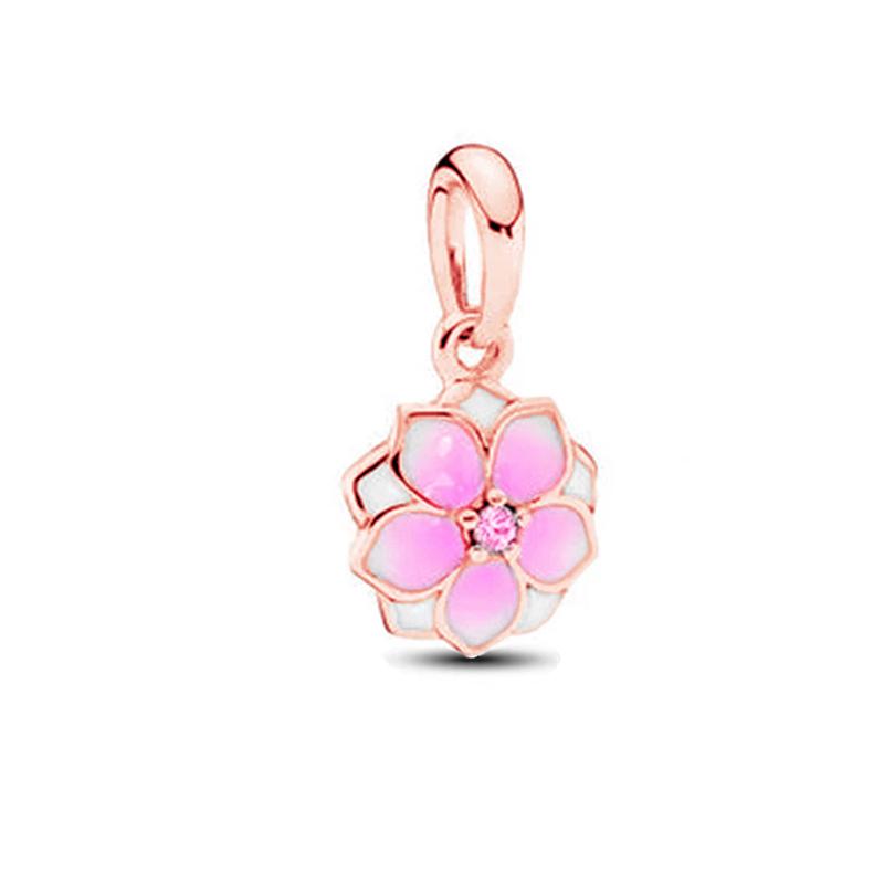 New Sparking Rose Gold Plated Clip Charm Beads Fit Original Snake Bracelet Necklace Beads For Diy Jewelry Women Jewellery Gift