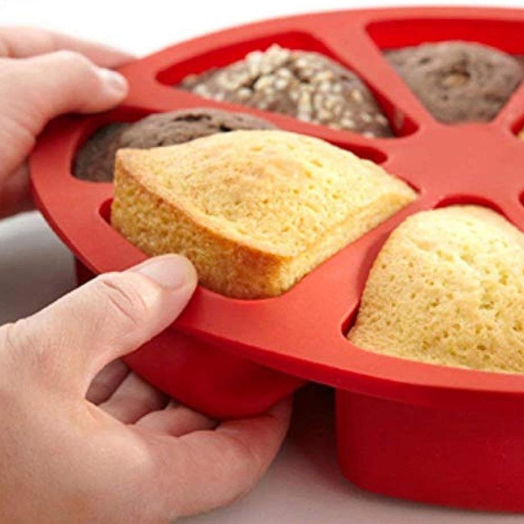 8-Cavity Triangle Scone Pan For Baking Cake, Bread, Meatloaf, Cornbread, Brownie, Muffin Silicone Cake Pan Non-Stick Molds