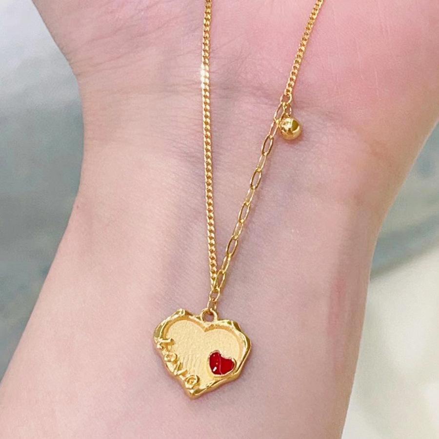 

24 drops of oil love pendant necklace simple temperament collarbone chain versatile light luxury personalized jewelry women