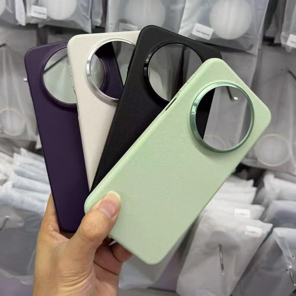 Applicable to Huawei Mate80promax plain leather mobile phone case, new mate80 advanced skin MATE70 protective case