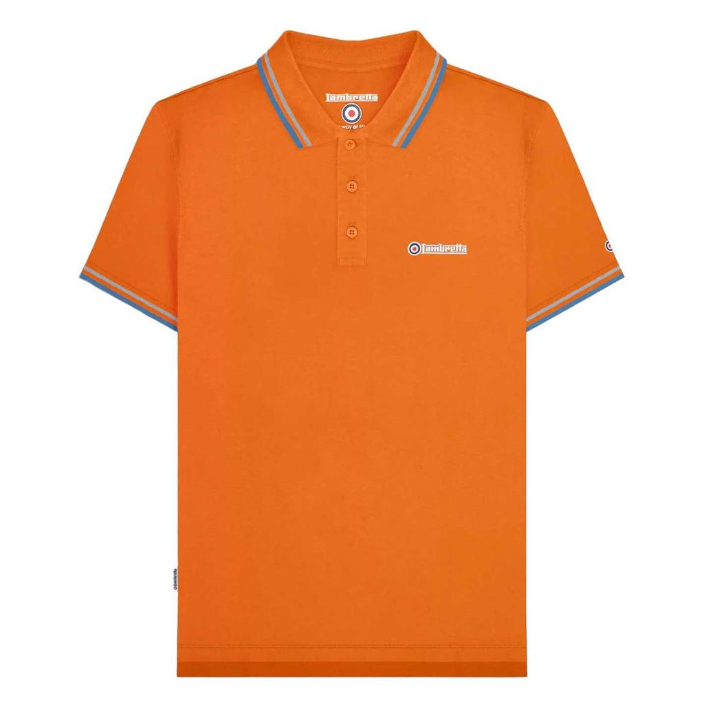 LAMBRETTA Mens SS25 Twin Tip Polo Shirt