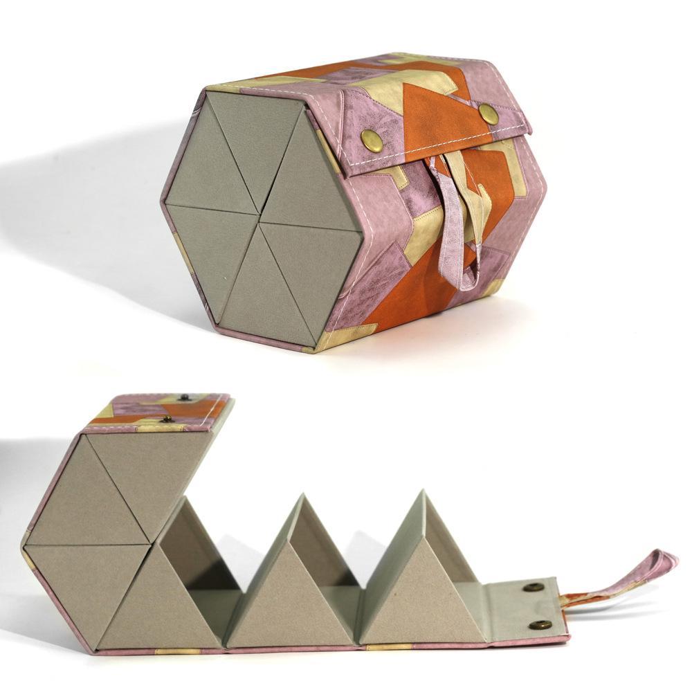 Leather Multi-Compartment Eyeglass & Sunglasses Storage Case, Portable & Foldable with Large Capacity