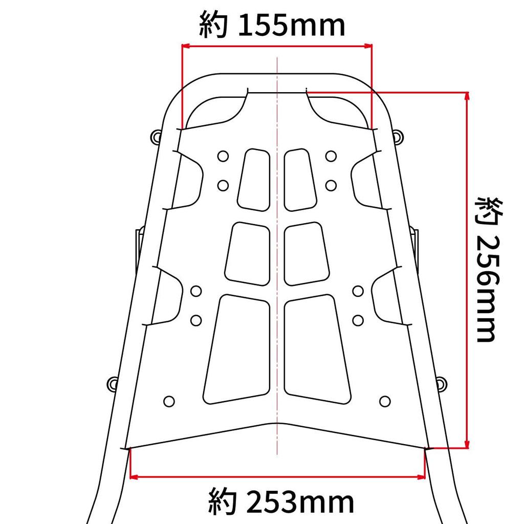 DRC KLX250 X Touring Flat Top Box Touring Long D6580 (DRC) '08-20 D-TRACKER '08-16 Carrier, Type, Mounting, Bag, Camping, Outdoor, Touring,