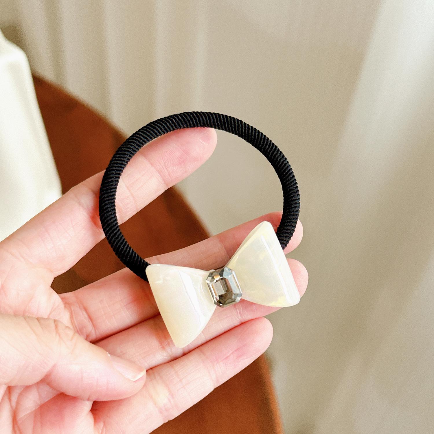 

Bow Acetate Graceful Hair Accessories Collection Featuring Various Colorful Hair Ties And Clips White Hair Tie