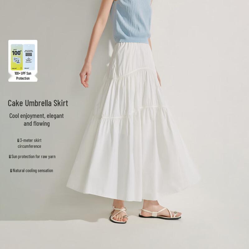 Yinman Zhang Ruonan Style A-line Tiered Midi Skirt L