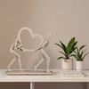 Abstrakte Paar Herz Dekor Statue Haus Büro Tischplatte Ornament Minimalistische Harz Romantische Tischplatte Dekorative Skulptur Geschenk