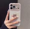 Korean Glitter Polka Dot Ice Cream Bear iPhone 16/15/17 Pro Max Case