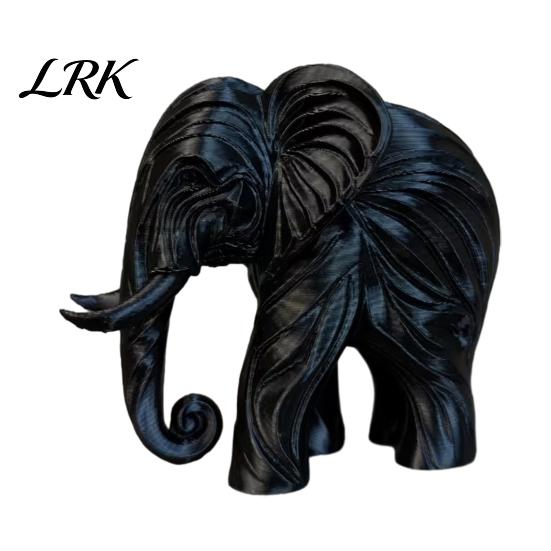 Modern Elephant Ornament 3D Printed Figurine, One-Piece Molding, Cute Simulated Figurine Model, Desktop for Home, Bookshelf Decoration Retro