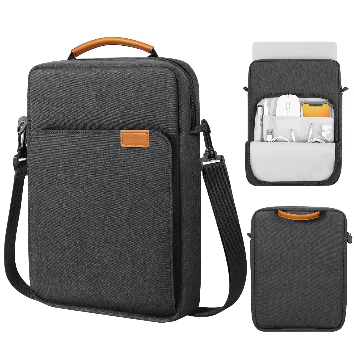 

Dadanism Laptop Case [Qualified Invoice Available] Suitable for 15-inch or smaller Notebook Tablet PCs/E-readers, Hand Strap Shoulder Bag, Compatible