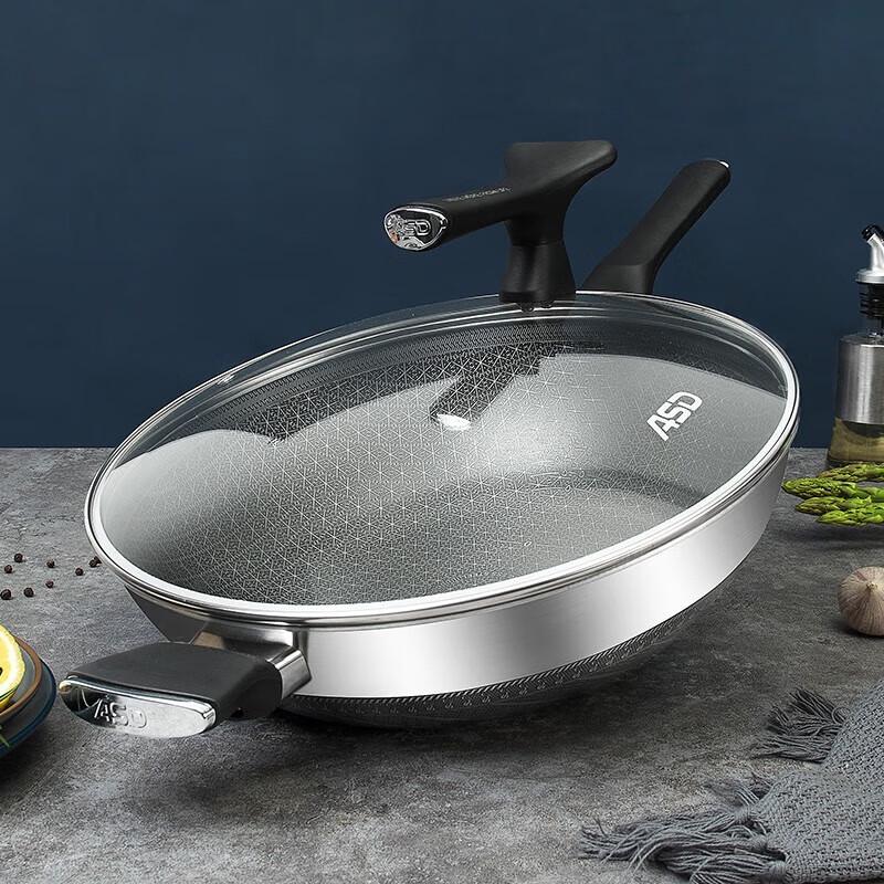 ASD 32cm Stainless Steel Non-stick Wok