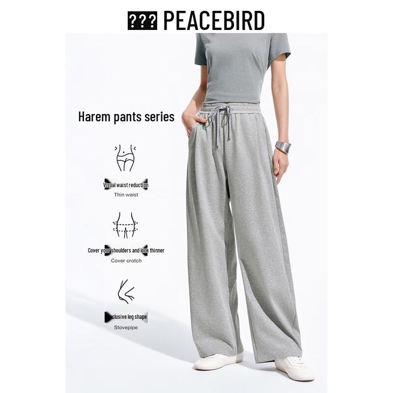 

PEACEBIRD Women s High-Waist Loose Knit Casual Pants L (165)