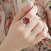 Ruby Sapphire Gemstone Handmade Silver Jewelry  "8.5"