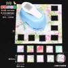 New Stamp Border DIY Punch Stamp Shape Craft Punch Embossing Machine Round Hole Punch Toothed Puncher Embosser Color Random