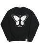 Graver [Unisex] White Butterfly Sweatshirt_Black