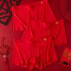 Men's Year of the Rat Modal Antibacterial Red Underwear with Seamless Waistband