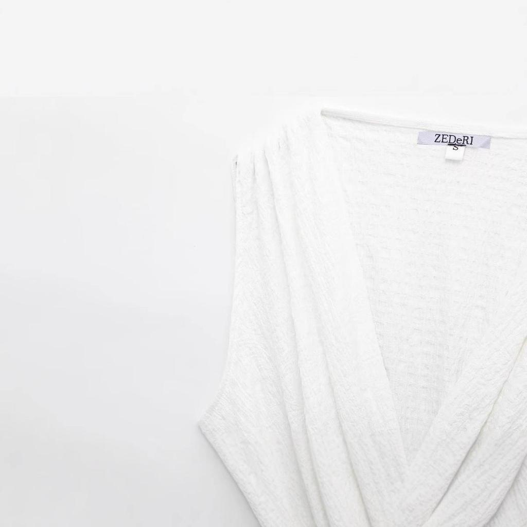 Spring 2025 European & American Backless Bow Vest - French Design