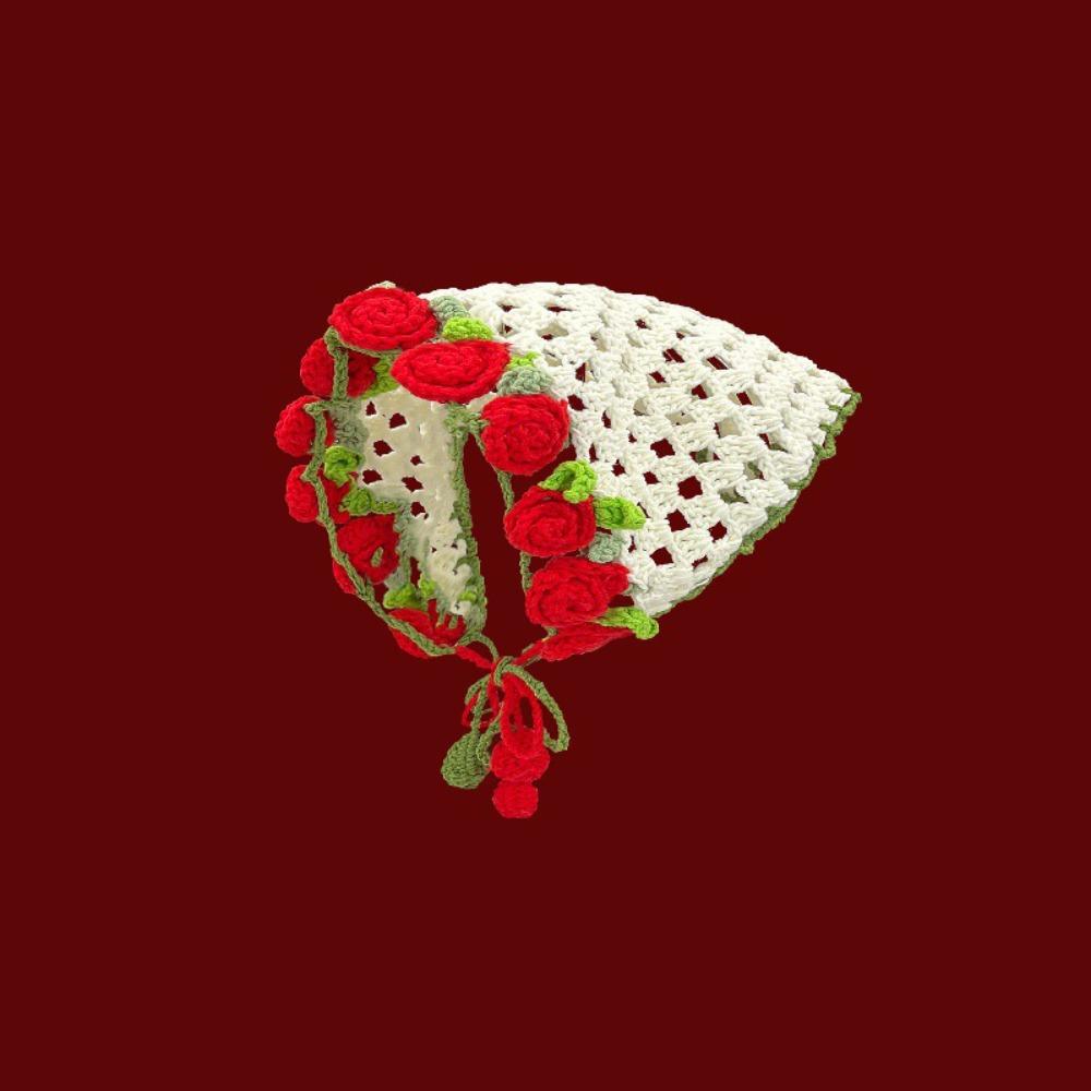 Hair Band Triangle Turban Floral Crochet Bandana Vintage Women Hair Scarf  Children