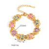 Trendy Women Multi Charms Enamel Bracelet Waterproof 18k Gold Stainless Steel Colorful Star Heart Beetle Shell Dainty Bracelets
