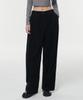 MUSINSA STANDARD WOMAN One-Tuck Wide Corduroy Pants [Black]