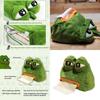 Pepe Sad Frog Plush Tissue Storage Box For Home And Office Use Soft Touch And Novel Design