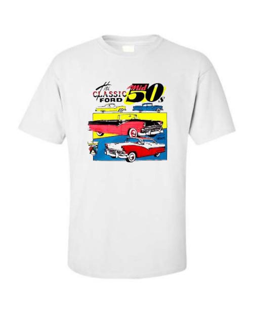 

1955 1956 Ford Victoria and Sunliner Classic Car T-shirt Single OR Double Print 4XL