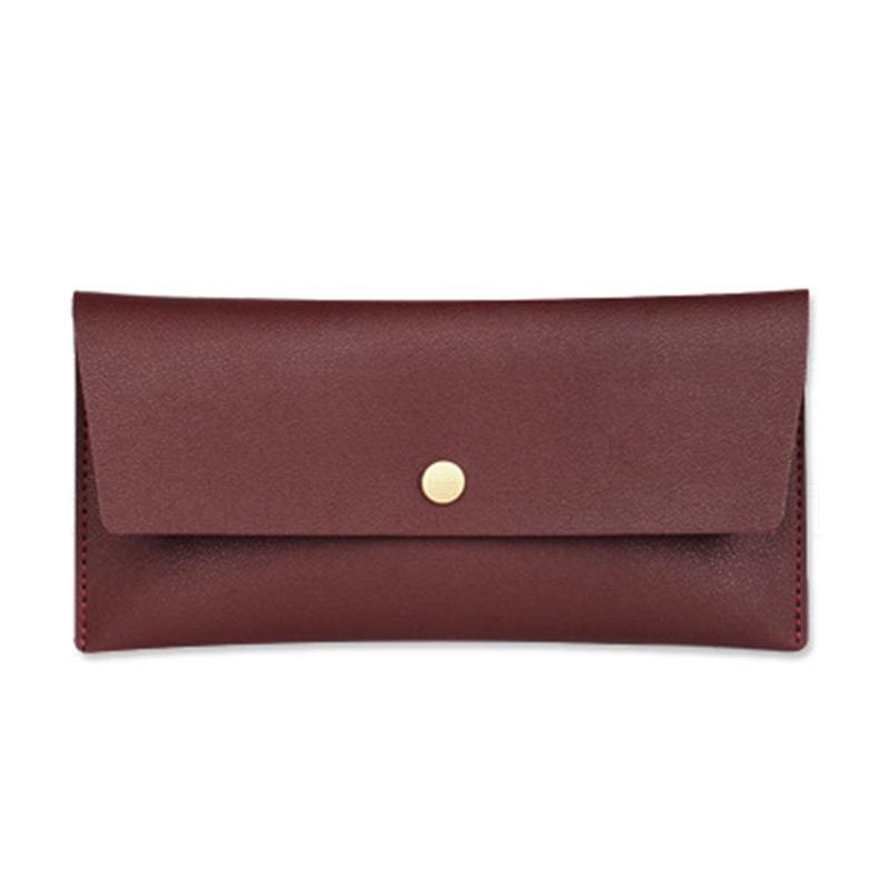 Sofort verfügbar Koreanischer Stil Damen Mehrfarbige Leder-Clutch & Münzbörse mit Kartenhalter