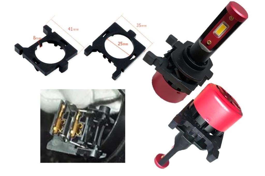 2 Pcs Adapter for H7 LED Bulbs, Ford Focus, Mondeo, Opel Off-Road