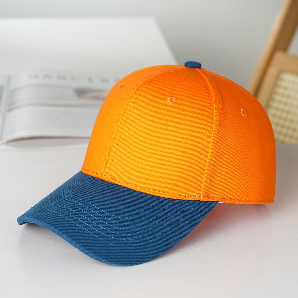 Baumwolle Hartschalen-Baseballkappe farblich passend Mode Pendler vielseitige Freizeitkappe Studentenmütze Outdoor-Baseballkappe