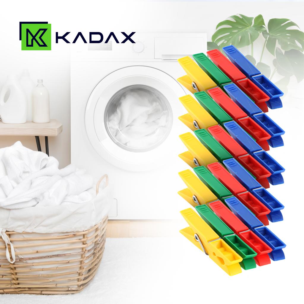 KADAX Clothespins Clips for Laundry Underwear Clothes 20pcs Plastic Colorful