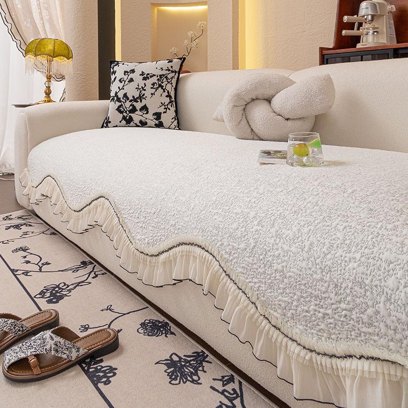 Special-Shaped Sofa Cushion Universal In All Seasons, Cool Doudou One-Piece Straight Row Leather Non-Slip Seat Cushion, High-End Sofa Cover