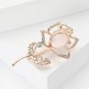 Alloy Rhinestone Opal Tulip Brooch Fashion Temperament Women'S Clothing Corsage Ornament Pin