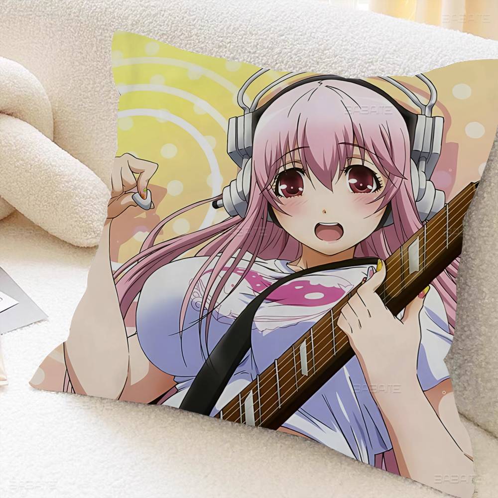 Super S-Sonico Manga Anime Personalized Picture Text Home Decorative Pillows Household Gifts 45X45Cm
