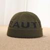 Letter knitted hat autumn and winter warm wool hat men's and women's trendy pullover cold hat multi-color