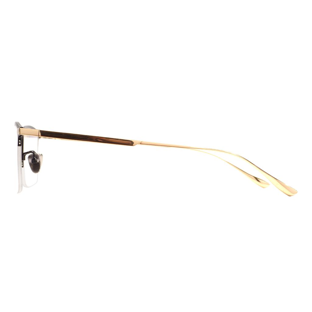 Men's Business High Quality Large Titanium Spectacle Browline Rectangular Half Rim Glasses Frame For Optical Prescription Lenses