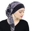 Foulard pre-cravatta stampato da donna Turbante femminile elastico Cappello da chemioterapia per la perdita dei capelli Copricapo Copricapo Bandana elasticizzata