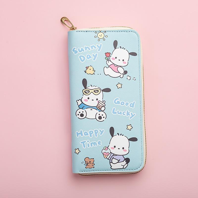 New Fashion Long Wallet Zipper Printing Student Cartoon Zero Card Bag Clutch Bag Waterproof Design Card