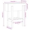 White Plant Pot 62 X 30 X 69 Cm Solid Pine Wood