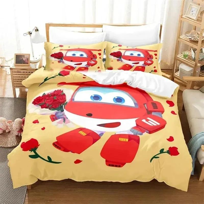 Super Cartoon Flügel Bettwäsche Set, Bettbezug Decke Bett Set Steppdeckenbezug Kissenbezug, King Queen Twin Größe Jungen Mädchen Erwachsene