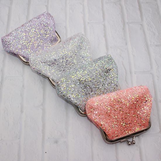 Pailletten Muntzakje, Dames Glitters Muntzakje, Mini Portemonnee met Kiss-Lock Sluiting voor Munten Contant Geld Sieraden