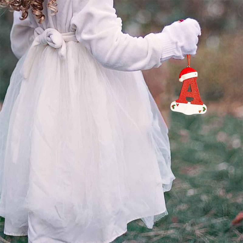 DIY Christmas Tree Decoration Letter Pendant 26 Letters Home Decorations Holiday Xmas Ornament New Year Nativity Decoration 2025