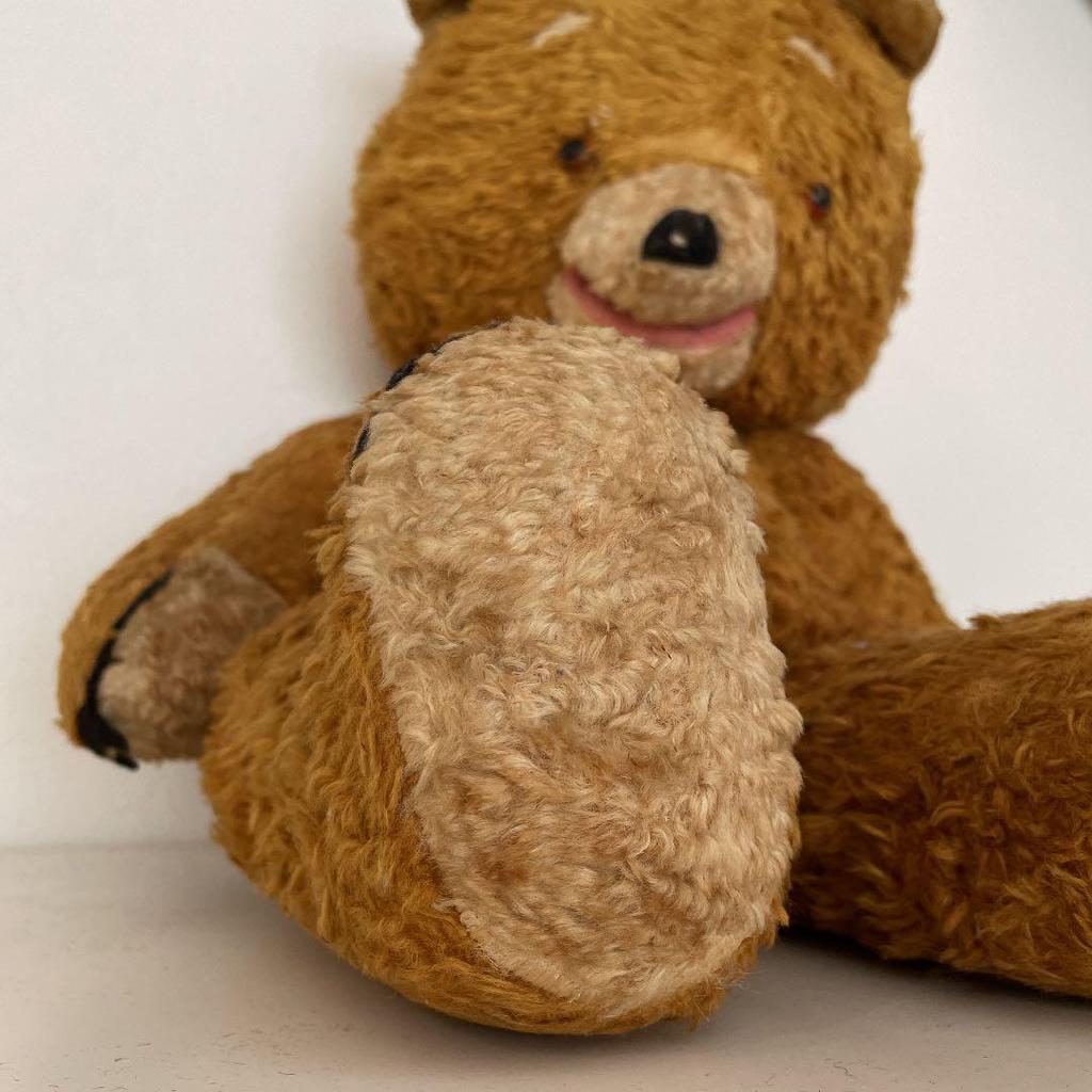 [USED] Anonymous shipping: Antique vintage teddy bear, large stuffed bear.