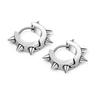 1 Pair Punk Titanium Steel Ear Clip/Ear Stud Earrings For Men Women Black Pierced/No Pierced Fake Ear Circle Pop Jewelry